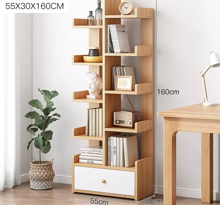 Bookshelf Floor Simple Storage Shelf Bookcase Cabinet