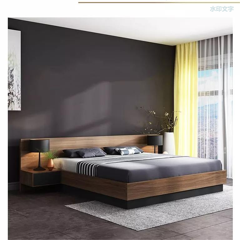Customized Modern Bedrooms Sets Wood Storage Beds MDF Tatami Double Bed