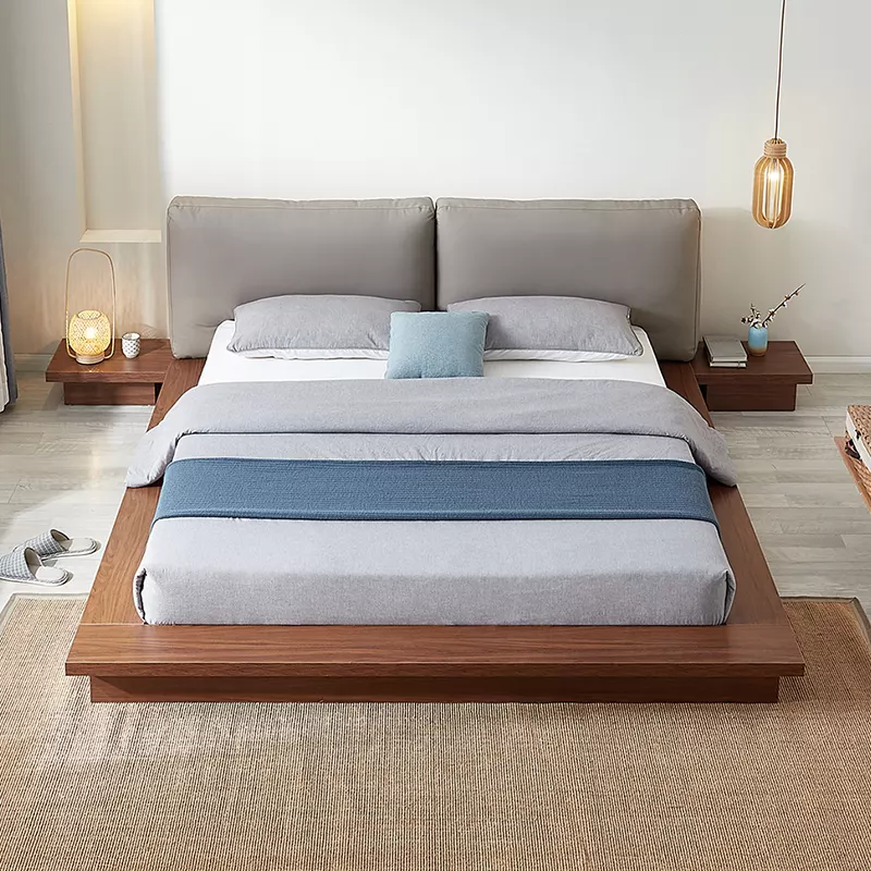Quanu Bedroom Room Queen Size Japanese Bed Modern Bed Frame Tatami