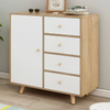Living Room Bedroom Nordic Solid Wood Leg Assembly Chest Of Drawers Craft Wood Storage Cabinet