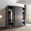 Nordic Minimalist Bedroom Storage Cabinet Wooden Sliding Door Wardrobe Modern Wardrobe