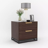 Gold Metal Leg Nordic Light Luxury Bedside Table Wood Nightstands Bed Side Table Bedroom Modern for Bedroom