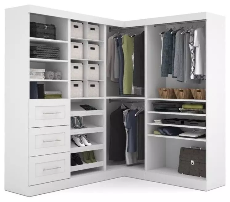 Customized Modular Mdf Hotel Full Luxury Bedroom Storage Cabinet Furniture Wooden Modern White Armoire Wardrobe Closets Designs