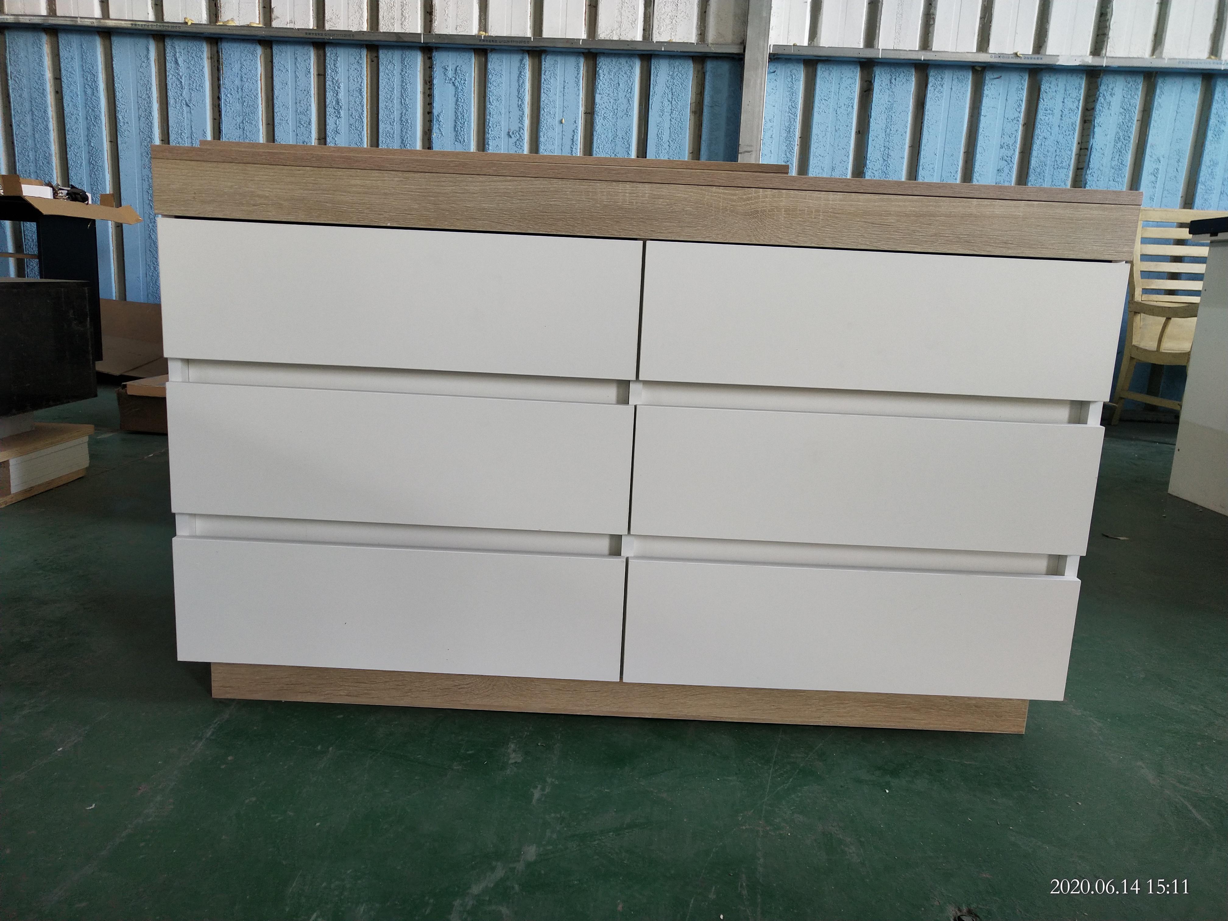 Customized Storage Wood Chest with 6 Drawers Wood Chest