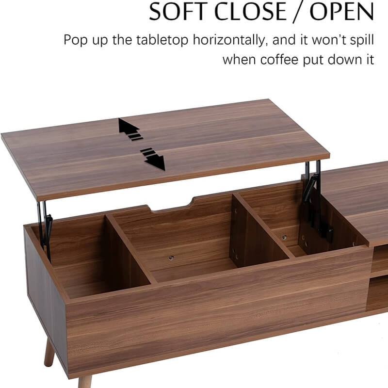 Lift Top Coffee Table With Storage Coffee Cabinet Tea Table For Living Room Large Modern Wooden Table