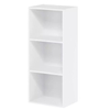Home Furniture 3-Tier White Bookcase Book Storage Wood Cabinet Shelf for Kids
