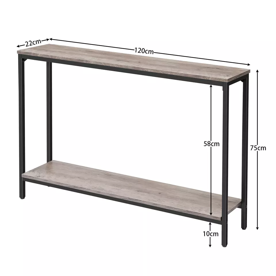 Industrial Entryway Wooden Console Table Modern for in Foyer Hallway Living Room Furniture with Shelf Low Price Sale