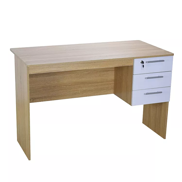 Cheap Wooden Office Melamine Computer Wood Panel Office Desk with Locking Drawer