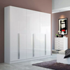Customized Modular Mdf Hotel Full Luxury Bedroom Storage Cabinet Furniture Wooden Modern White Armoire Wardrobe Closets Designs